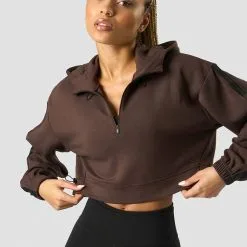 ICANIWILL Stance Cropped Hoodie, Light Mauve 68 ICANIWILL Stance Cropped Hoodie, Light Mauve -butik med fitnessudstyr 13185 284R ICANIWILL Stance Cropped Hoodie DarkBrown 0123 6 3