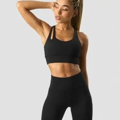 ICANIWILL Stance Sports Bra, Black -butik med fitnessudstyr 13186 001R ICANIWILL Stance Sports Bra Black 0123 4 1