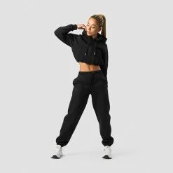 ICANIWILL Everyday Cropped Hoodie Wmn, Black -butik med fitnessudstyr 13191 001R ICANIWILL Everyday Cropped Hoodie Wmn Black 05 1122