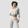 ICANIWILL Everyday Cropped Hoodie Wmn, Light Grey Melange