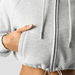 ICANIWILL Everyday Cropped Hoodie Wmn, Light Grey Melange -butik med fitnessudstyr 13191 069R ICANIWILL Everyday Cropped Hoodie Wmn Light Grey Melange 03 1122