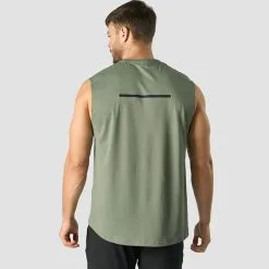 ICANIWILL Stride Sleeveless T-shirt, Sea Green -butik med fitnessudstyr 13192 286R ICANIWILL Stride Sleeveless T shirt SeaGreen jan23 2