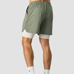 ICANIWILL Stride 2-in-1 Shorts, Sea Green -butik med fitnessudstyr 13195 286R ICANIWILL Stride Shorts 2 in 1 Sea Green 2