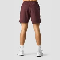 ICANIWILL Stride Sweat Shorts, Burgundy -butik med fitnessudstyr 13200 006R ICANIWILL Stride Sweat Shorts Burgundy jan23 2