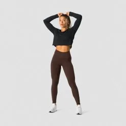 ICANIWILL Stride Cropped Long Sleeve, Light Mauve -butik med fitnessudstyr 13209 001R ICIW Stride Cropped Long Sleeve Black 07 feb23 1