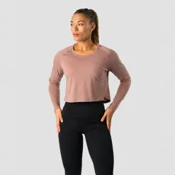 ICANIWILL Stride Cropped Long Sleeve, Light Mauve -butik med fitnessudstyr 13209 194R ICIW Stride Cropped Long Sleeve Light Mauve 01 feb23 2