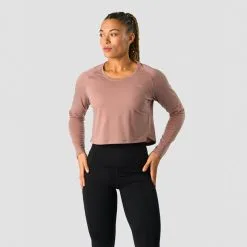 ICANIWILL Stride Cropped Long Sleeve, Sea Green -butik med fitnessudstyr 13209 194R ICIW Stride Cropped Long Sleeve Light Mauve 01 feb23