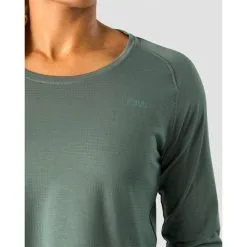 ICANIWILL Stride Cropped Long Sleeve, Sea Green -butik med fitnessudstyr 13209 286R ICIW Stride Cropped Long Sleeve Sea Green 03 feb23