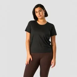 ICANIWILL Stride T-shirt, Burgundy -butik med fitnessudstyr 13211 001R ICIW Stride T shirt Black 04 feb23