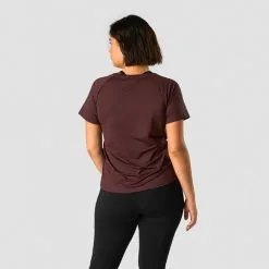 ICANIWILL Stride T-shirt, Burgundy -butik med fitnessudstyr 13211 006R ICIW Stride T shirt Burgundy 02 feb23