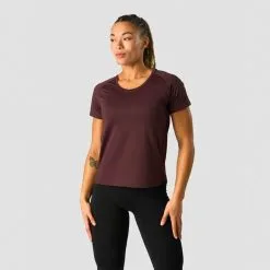 ICANIWILL Stride T-shirt, Black -butik med fitnessudstyr 13211 006R ICIW Stride T shirt Burgundy 03 feb23 3