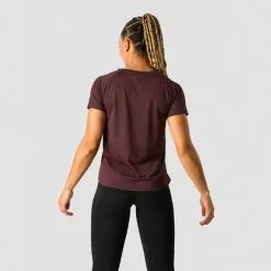 ICANIWILL Stride T-shirt, Light Mauve -butik med fitnessudstyr 13211 006R ICIW Stride T shirt Burgundy 04 feb23 2