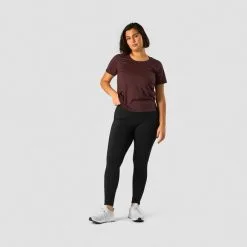 ICANIWILL Stride T-shirt, Burgundy -butik med fitnessudstyr 13211 006R ICIW Stride T shirt Burgundy 07 feb23 1
