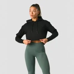 ICANIWILL Stride Cropped Hoodie, Black -butik med fitnessudstyr 13212 001R ICIW Stride Cropped Hoodie Black 01 feb23 1