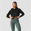 ICANIWILL Stride Cropped Hoodie, Black