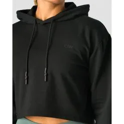 ICANIWILL Stride Cropped Hoodie, Black -butik med fitnessudstyr 13212 001R ICIW Stride Cropped Hoodie Black 03 feb23 1
