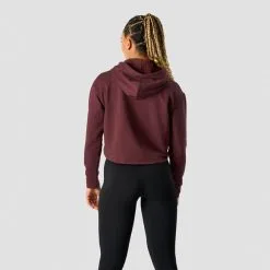 ICANIWILL Stride Cropped Hoodie, Light Mauve -butik med fitnessudstyr 13212 006R ICIW Stride Cropped Hoodie Burgundy 02 feb23 2
