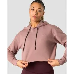 ICANIWILL Stride Cropped Hoodie, Burgundy -butik med fitnessudstyr 13212 194R ICIW Stride Cropped Hoodie Light Mauve 03 feb23 4