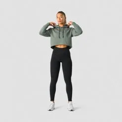 ICANIWILL Stride Cropped Hoodie, Black -butik med fitnessudstyr 13212 286R ICIW Stride Cropped Hoodie Sea Green 04 feb23