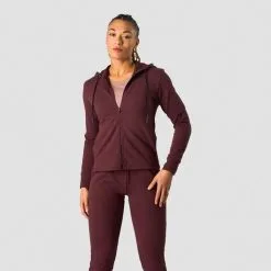 ICANIWILL Stride Zipper Hoodie, Black -butik med fitnessudstyr 13213 006R ICIW Stride Zipper Hoodie Burgundy 01 feb23 1