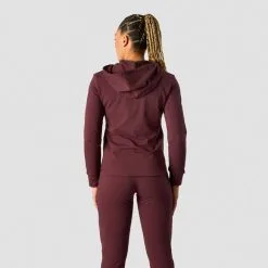 ICANIWILL Stride Zipper Hoodie, Black -butik med fitnessudstyr 13213 006R ICIW Stride Zipper Hoodie Burgundy 02 feb23 1