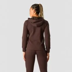 ICANIWILL Stride Zipper Hoodie, Dark Brown -butik med fitnessudstyr 13213 284R ICIW Stride Zipper Hoodie Dark Brown 02 feb23 1
