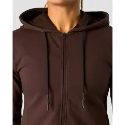 ICANIWILL Stride Zipper Hoodie, Dark Brown -butik med fitnessudstyr 13213 284R ICIW Stride Zipper Hoodie Dark Brown 04 feb23