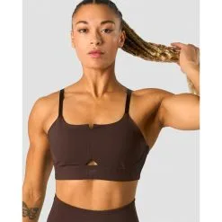 ICANIWILL Stride Strappy Sportsbra, Sea Green -butik med fitnessudstyr 13215 284R ICIW Stride Strappy Sportsbra Dark Brown 03 feb23