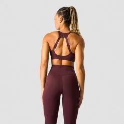 ICANIWILL Stride Sports Bra, Black -butik med fitnessudstyr 13216 006R ICIW Stride Sports Bra Burgundy 02 feb23 3