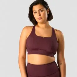 ICANIWILL Stride Sports Bra, Burgundy -butik med fitnessudstyr 13216 006R ICIW Stride Sports Bra Burgundy 03 feb23 1