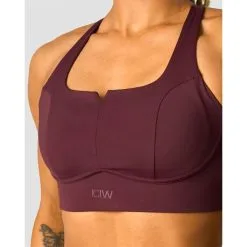 ICANIWILL Stride Sports Bra, Burgundy -butik med fitnessudstyr 13216 006R ICIW Stride Sports Bra Burgundy 06 feb23 2