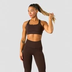 ICANIWILL Stride Sports Bra, Dark Brown -butik med fitnessudstyr 13216 284R ICIW Stride Sports Bra Dark Brown 01 feb23 4