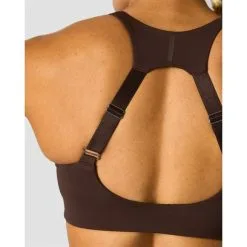 ICANIWILL Stride Sports Bra, Black -butik med fitnessudstyr 13216 284R ICIW Stride Sports Bra Dark Brown 08 feb23 2
