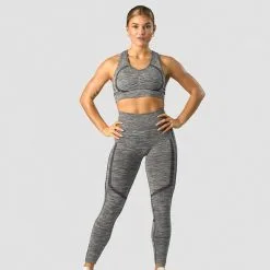 ICANIWILL Rush Seamless Sports Bra, Grey Melange