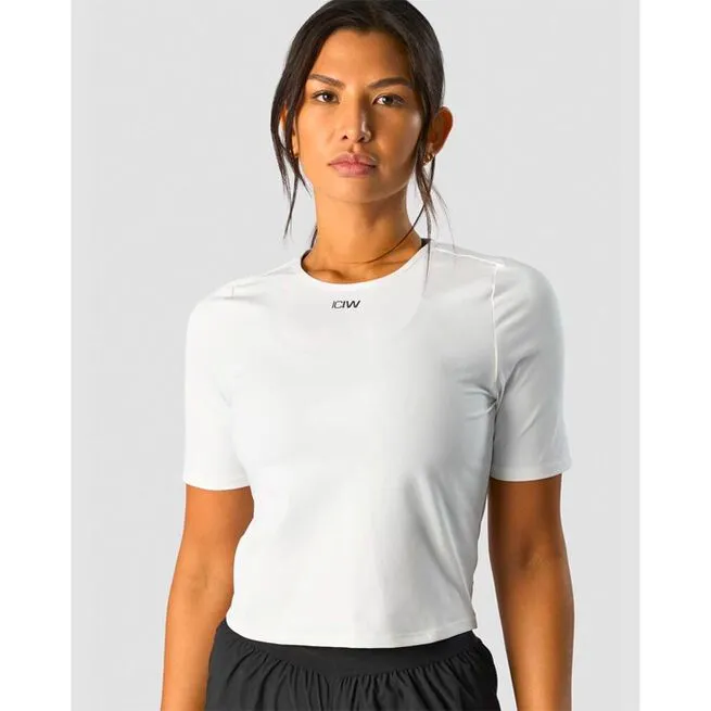 ICANIWILL Charge Cropped Mid Sleeve Wmn, White 3 ICANIWILL Charge Cropped Mid Sleeve Wmn, White - Billede 3