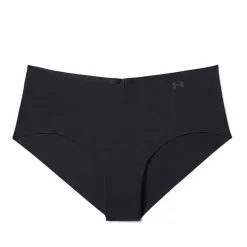 Under Armour Pure Stretch Hipster 3-Pack, Black/Graphite -butik med fitnessudstyr 1325616 001R UA Pure Stretch Hipster 3 Pack Black Graphite 04 0822