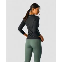 ICANIWILL Charge Zipper 7/8 Sleeve Wmn, Black -butik med fitnessudstyr 13259 001R ICANIWILL Charge Zipper 78 Sleeve Wmn Black 03 april23