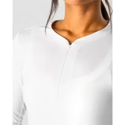 ICANIWILL Charge Zipper 7/8 Sleeve Wmn, White -butik med fitnessudstyr 13259 002R ICANIWILL Charge Zipper 78 Sleeve Wmn White 03 april23
