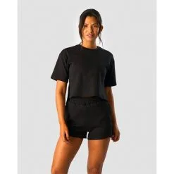 ICANIWILL Revive Heavy Cropped T-Shirt Wmn, Black -butik med fitnessudstyr 13273 001R ICANIWILL Revive Heavy Cropped T Shirt Wmn Black 01 maj23 1