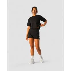ICANIWILL Revive Heavy Cropped T-Shirt Wmn, Black -butik med fitnessudstyr 13273 001R ICANIWILL Revive Heavy Cropped T Shirt Wmn Black 03 maj23 1