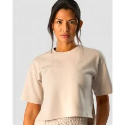 ICANIWILL Revive Heavy Cropped T-Shirt Wmn, Black -butik med fitnessudstyr 13273 164R ICANIWILL Revive Heavy Cropped T Shirt Wmn Beige 03 maj23