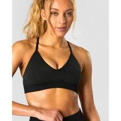 ICANIWILL Signature Seamless Sports Bra, Black -butik med fitnessudstyr 13294 001R ICANIWILL Signature Seamless Sports Bra Black 03 maj23