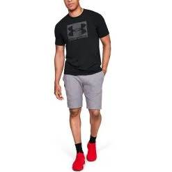 Under Armour UA Boxed Sportstyle SS, Steel -butik med fitnessudstyr 1329581 001r under armour ua boxed sportstyle ss black 4