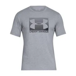 Under Armour UA Boxed Sportstyle SS, Steel -butik med fitnessudstyr 1329581 035r under armour ua boxed sportstyle ss steel 2 1