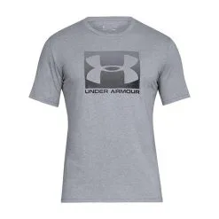 Under Armour UA Boxed Sportstyle SS, Steel -butik med fitnessudstyr 1329581 035r under armour ua boxed sportstyle ss steel 2