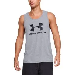 Under Armour UA Sportstyle Logo Tank, Steel