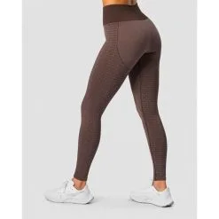 ICANIWILL Signature Seamless Tights, Black -butik med fitnessudstyr 13296 284R ICANIWILL Signature Seamless Tights Dark Brown 02 maj23 1