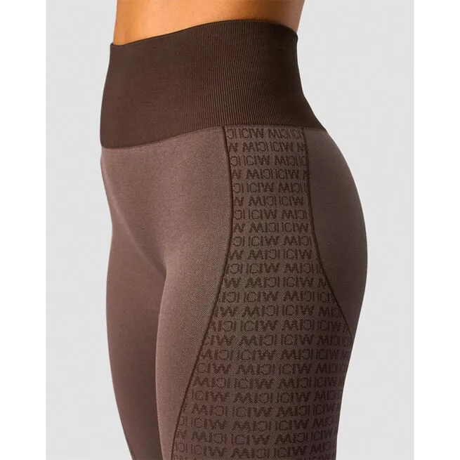 ICANIWILL Signature Seamless Tights, Dark Brown 3 ICANIWILL Signature Seamless Tights, Dark Brown - Billede 3