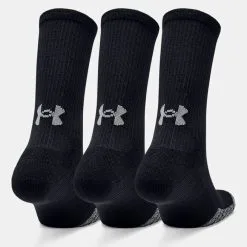 Under Armour UA Heatgear Crew 3-pack Socks, Black 9 Under Armour UA Heatgear Crew 3-pack Socks, Black -butik med fitnessudstyr 1346751 001 UA Heatgear Crew 3 pack Socks Black 3