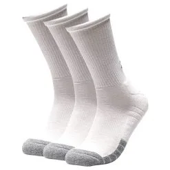 Under Armour UA Heatgear Crew 3-pack Socks, Black 10 Under Armour UA Heatgear Crew 3-pack Socks, Black -butik med fitnessudstyr 1346751 100 R UA Heatgear Crew 3 pack Socks White1 2